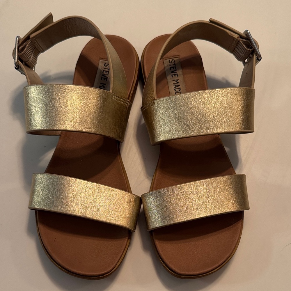 Steve Madden Kids Gold Sandals